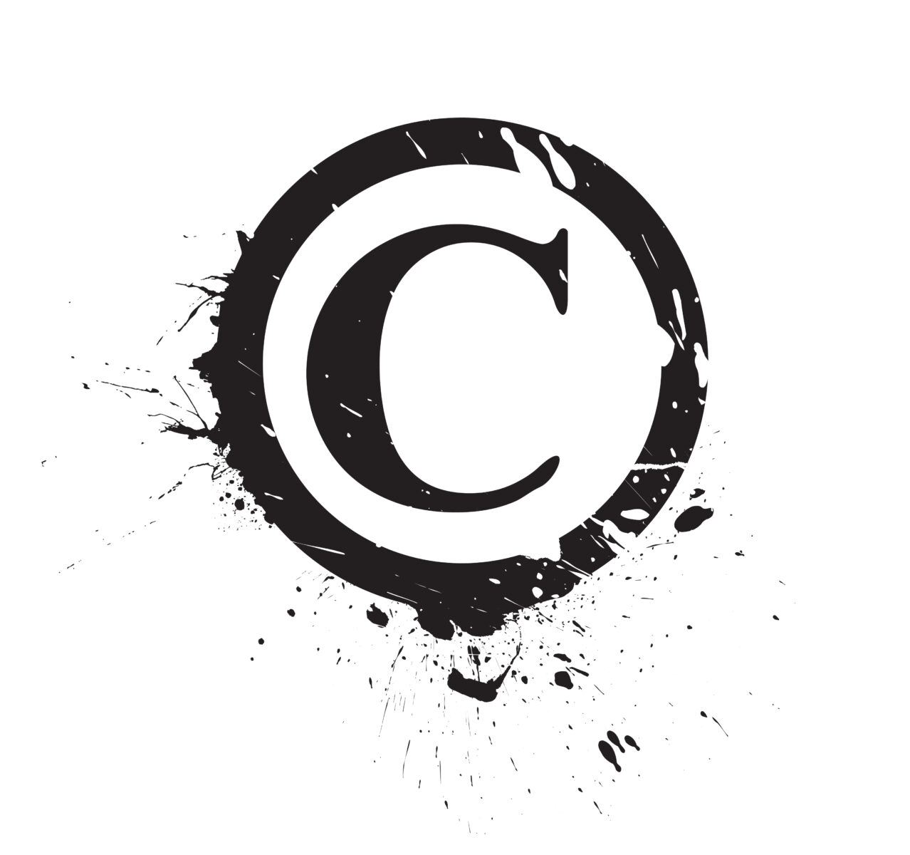 Copyright Stamp with White Background