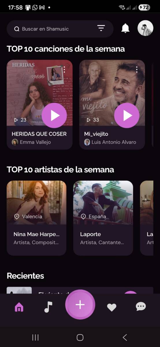 Registro mobile shamusic portada